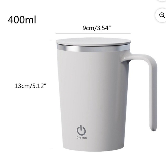 Coffee Stirring Cup Automatic Mixing Mug Lazy Rotating Magnetic Water Cup Travel - Picture 3 of 3